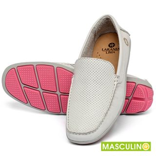 Mocassim em Couro Off-White - Codigo - 151001