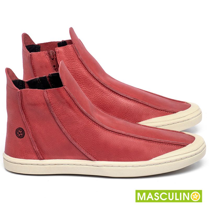 Laranja_Lima_Shoes_Sapatos_Masculinos_Tenis_Masculino___Cano_Alto_em_Couro_Vermelho_-_Codigo_-_141140_1