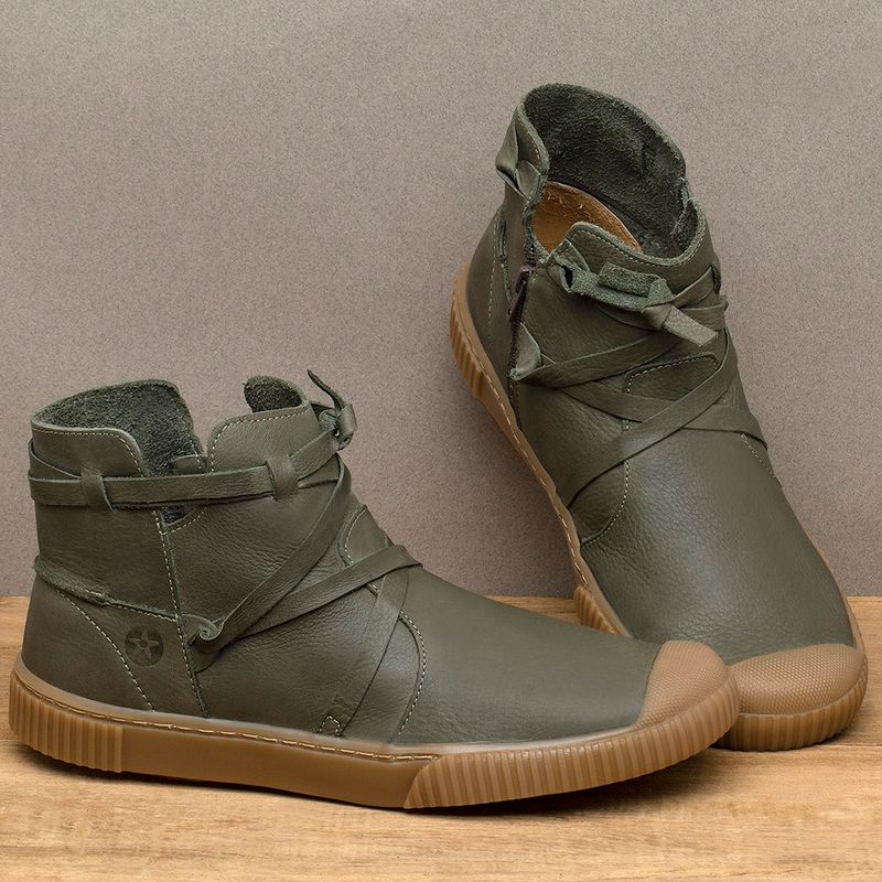 Laranja_Lima_Shoes_Sapatos_Femininos___Tenis___Cano_Alto_em_Couro_Musgo_-_Codigo_-_148050_3