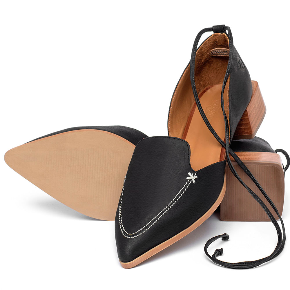 Scarpin preto discount salto 3 cm