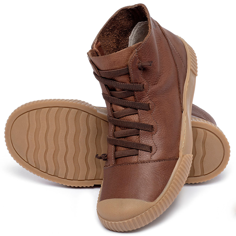 Tenis cano clearance alto feminino marrom