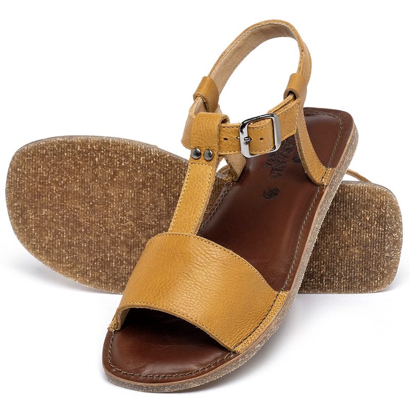 Laranja_Lima_Shoes_Sapatos_Femininos___Sandalia_Rasteira___Flat_em_Couro_Amarelo_-_Codigo_-_141351_2