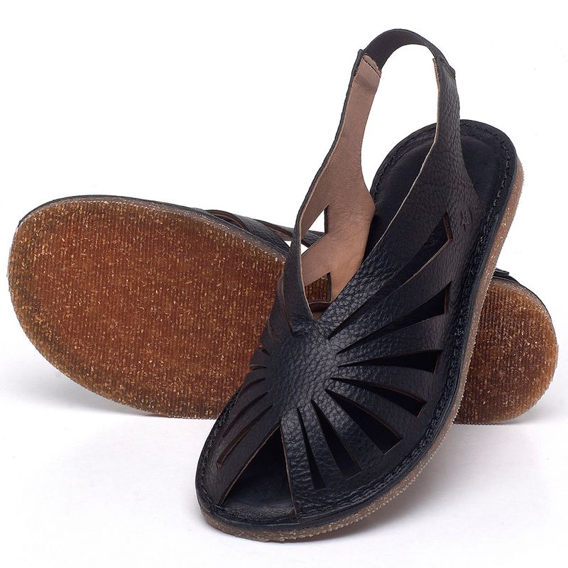 Laranja_Lima_Shoes_Sapatos_Femininos___Sandalia_Rasteira___Flat_em_Couro_Preto_-_Codigo_-_141152_2
