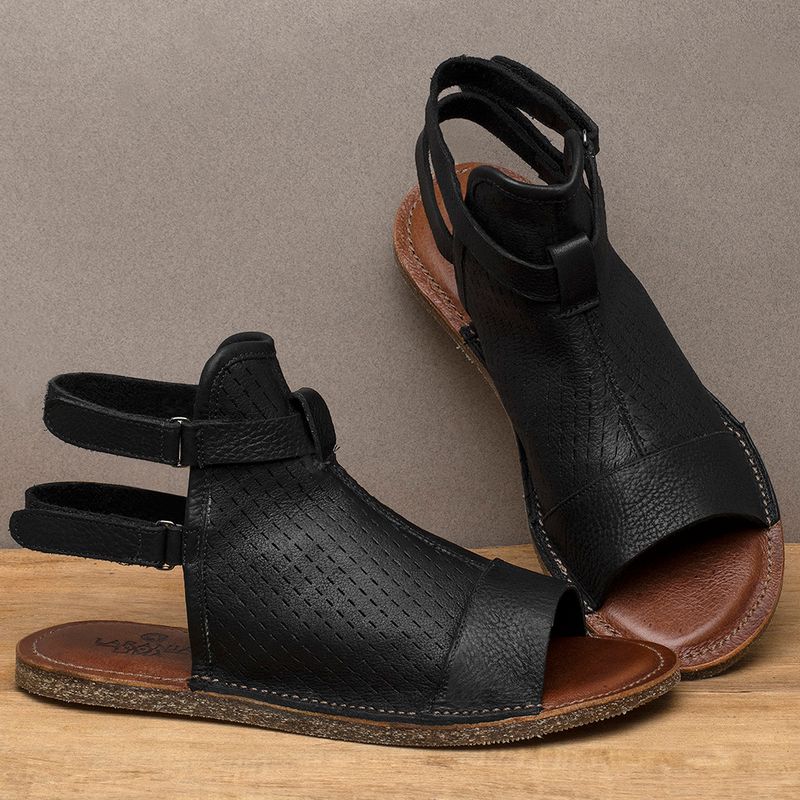 Laranja_Lima_Shoes_Sapatos_Femininos___Sandalia_Rasteira___Flat_em_Couro_Preto_-_Codigo_-_141221_3