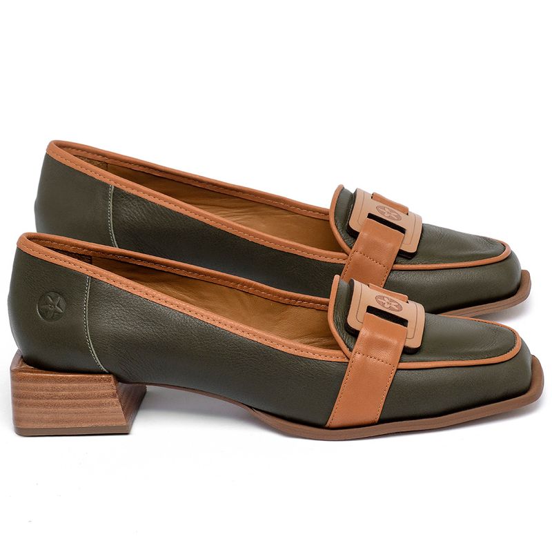 Laranja_Lima_Shoes_Sapatos_Femininos___Mocassim_Salto_de_3_cm_em_Couro_Verde_-_Codigo_-_3853_1