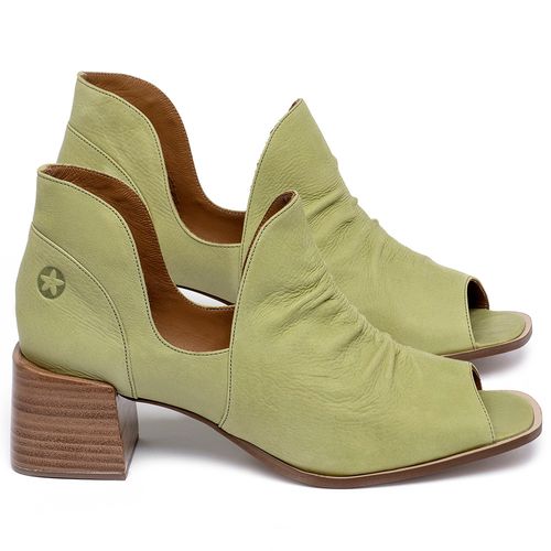 Sandália   Laranja Lima Shoes Classic Salto de 5 cm em Couro Verde - Codigo - 3823