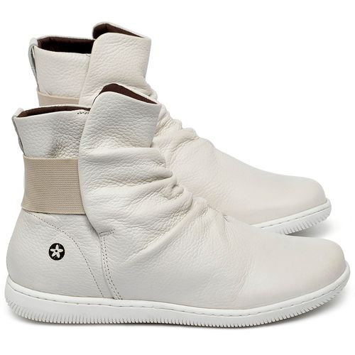 Tênis   Cano Alto em Couro Off-White - Codigo - 137257