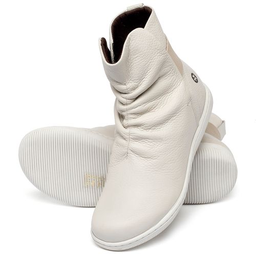Tênis   Cano Alto em Couro Off-White - Codigo - 137257