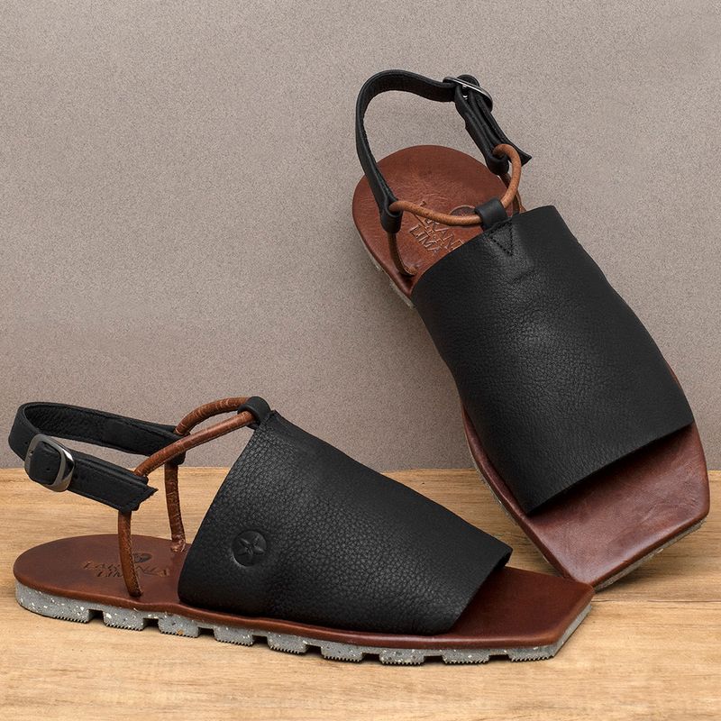 Laranja_Lima_Shoes_Sapatos_Femininos___Sandalia_Rasteira___Flat_em_Couro_Preto_-_Codigo_-_155009_3