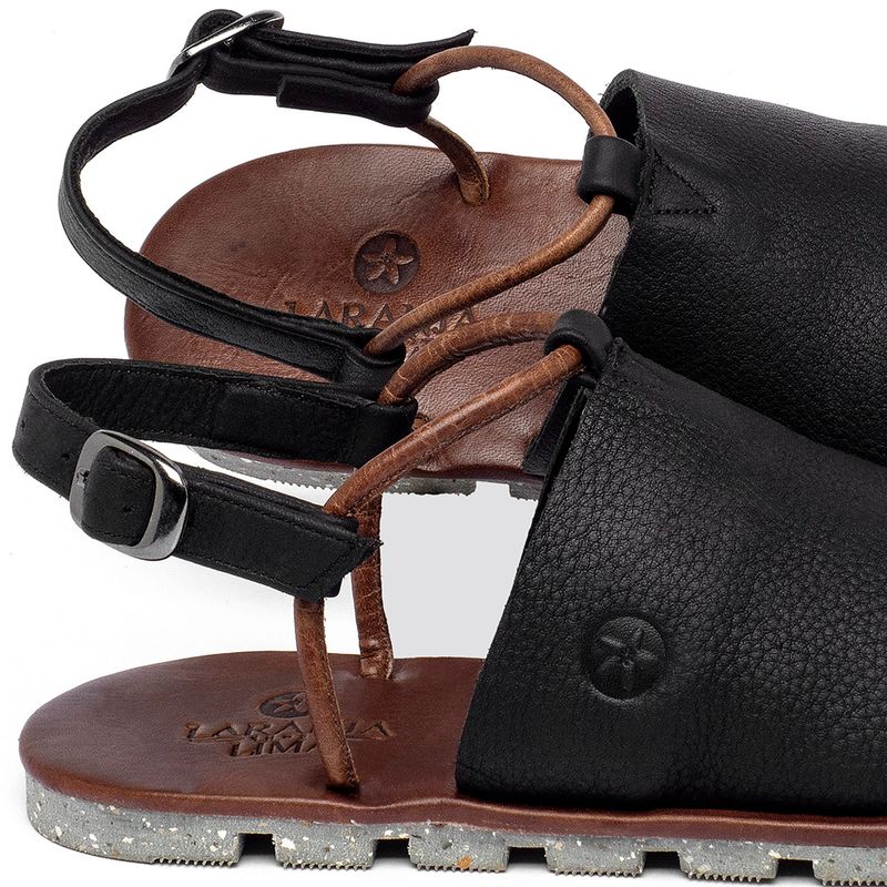 Laranja_Lima_Shoes_Sapatos_Femininos___Sandalia_Rasteira___Flat_em_Couro_Preto_-_Codigo_-_155009_5