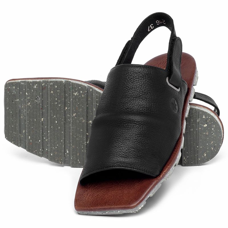 Laranja_Lima_Shoes_Sapatos_Femininos___Sandalia_Rasteira___Flat_em_Couro_Preto_-_Codigo_-_155011_2
