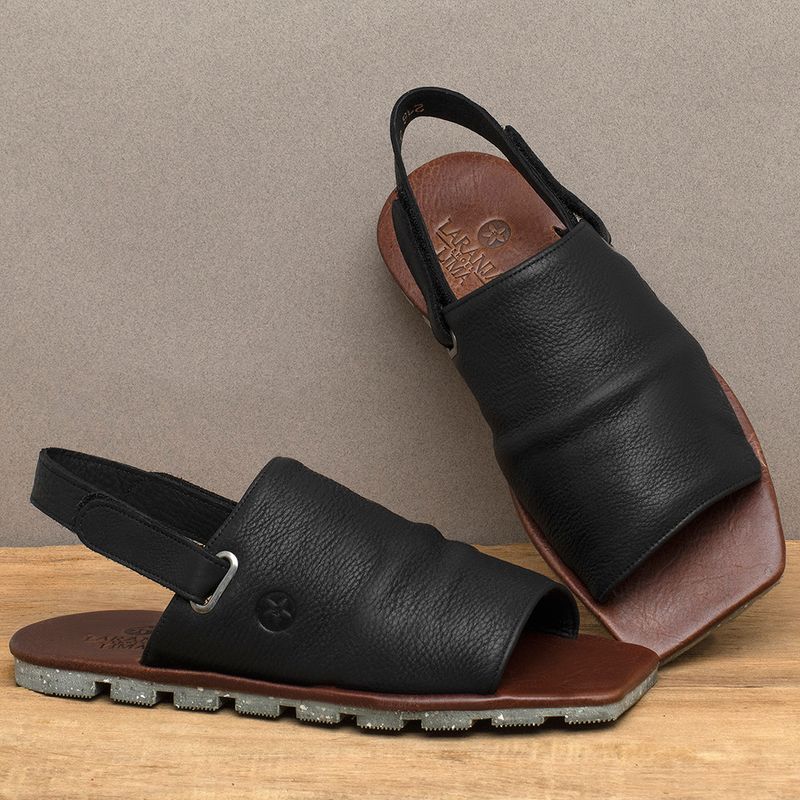 Laranja_Lima_Shoes_Sapatos_Femininos___Sandalia_Rasteira___Flat_em_Couro_Preto_-_Codigo_-_155011_3