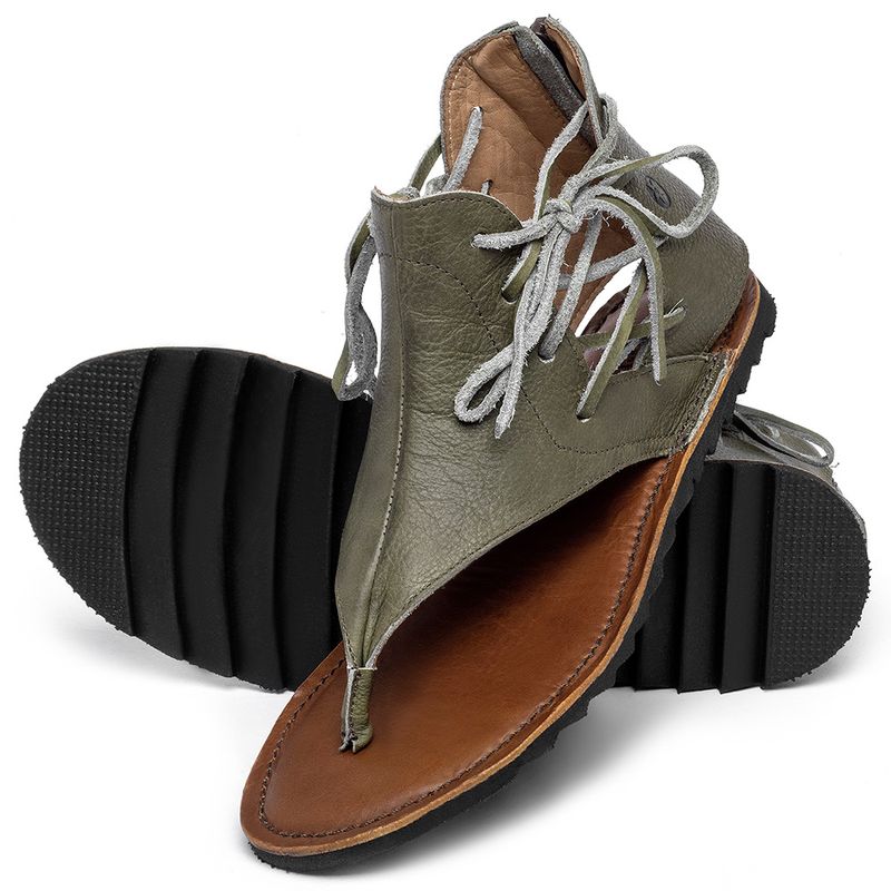 Laranja_Lima_Shoes_Sapatos_Femininos___Sandalia_Rasteira___Flat_em_Couro_Musgo_-_Codigo_-_141266_2