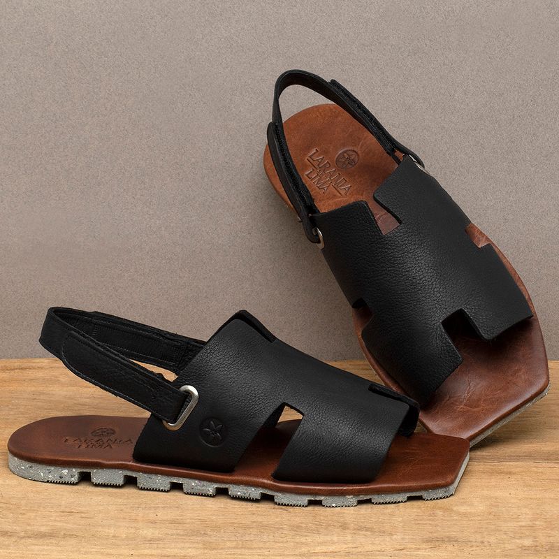 Laranja_Lima_Shoes_Sapatos_Femininos___Sandalia_Rasteira___Flat_em_Couro_Preto_-_Codigo_-_155010_3