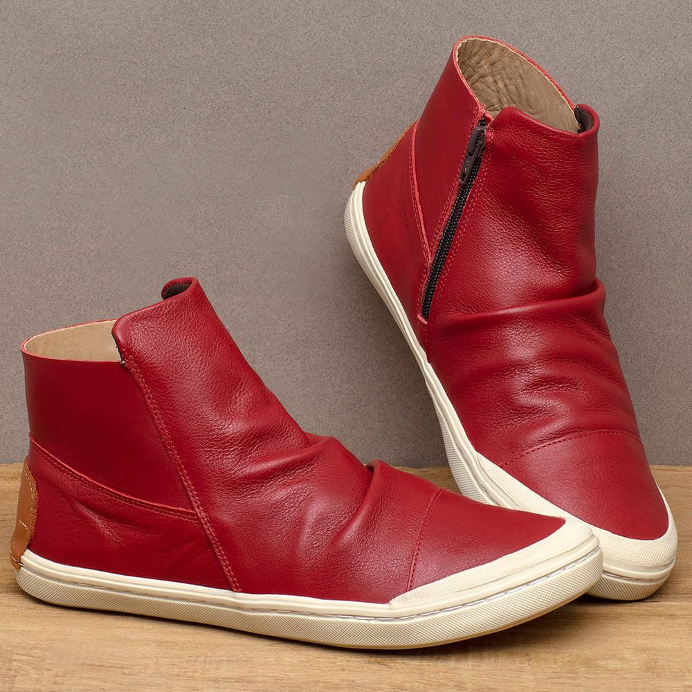 Tênis cano alto masculino vermelho discount