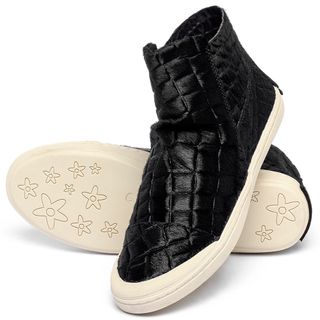 Tênis   Cano Alto em Couro Animal Print - Codigo - 141379