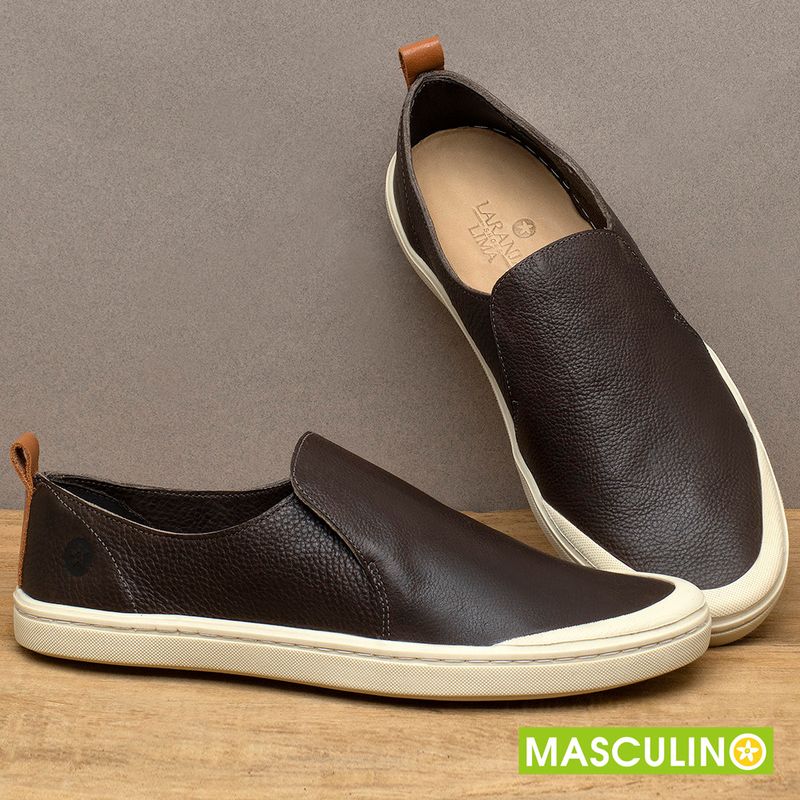 Laranja_Lima_Shoes_Sapatos_Masculinos___Tenis_Masculino___Cano_Baixo_em_Couro_Cafe_-_Codigo_-_141089_3