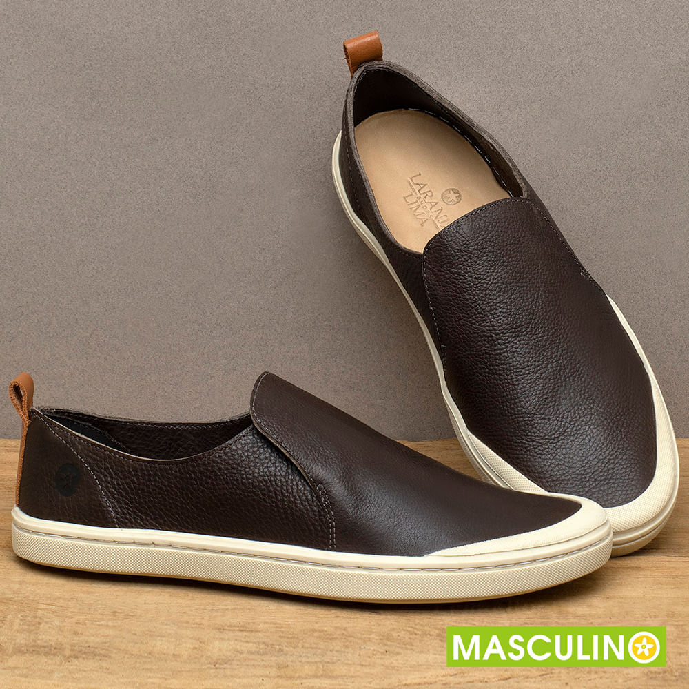 T nis Cano Baixo em Couro Codigo 141089 Laranja Lima Shoes