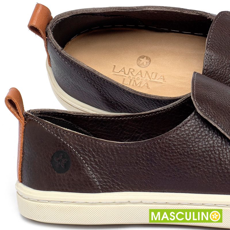 Laranja_Lima_Shoes_Sapatos_Masculinos___Tenis_Masculino___Cano_Baixo_em_Couro_Cafe_-_Codigo_-_141089_5