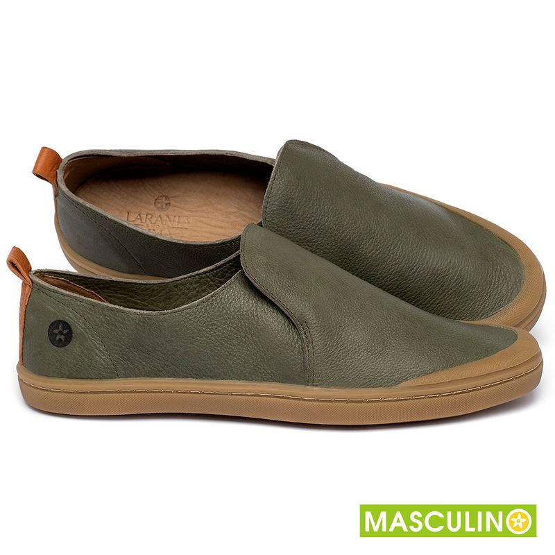 Laranja_Lima_Shoes_Sapatos_Masculinos___Tenis_Masculino___Cano_Baixo_em_Couro_Verde_-_Codigo_-_141089_1