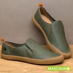 Laranja_Lima_Shoes_Sapatos_Masculinos___Tenis_Masculino___Cano_Baixo_em_Couro_Verde_-_Codigo_-_141089_3