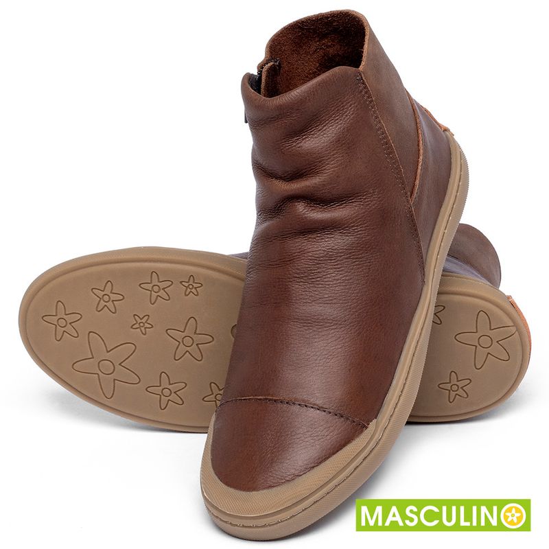 Laranja_Lima_Shoes_Sapatos_Masculinos___Tenis_Masculino___Cano_Alto_em_Couro_Marrom_-_Codigo_-_141197_2