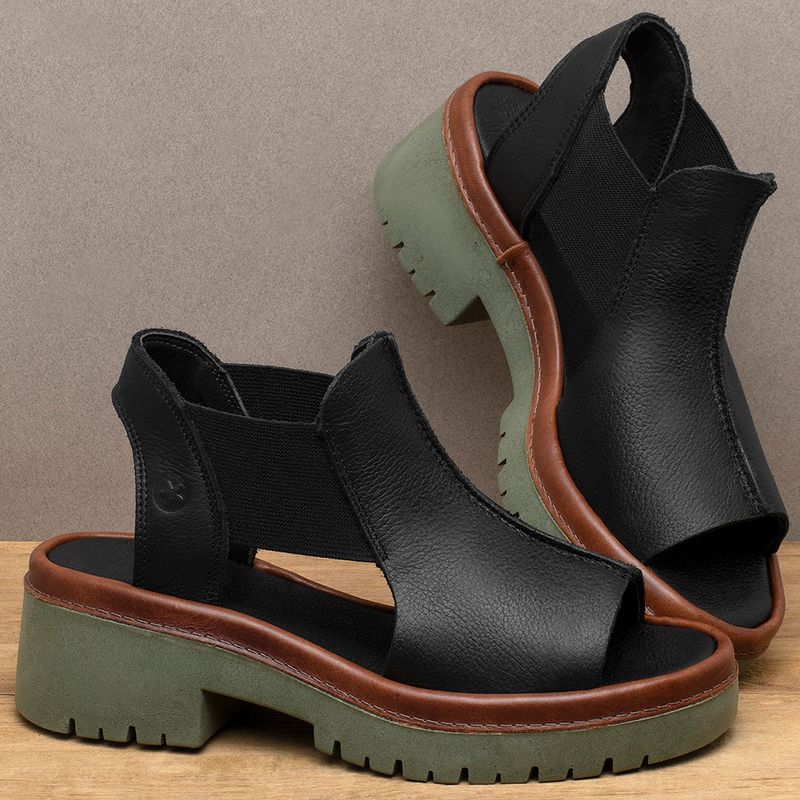 Laranja_Lima_Shoes_Sapatos_Femininos___Sandalia___Boho_Salto_de_5_cm_em_Couro_Preto_-_Codigo_-_153033_3