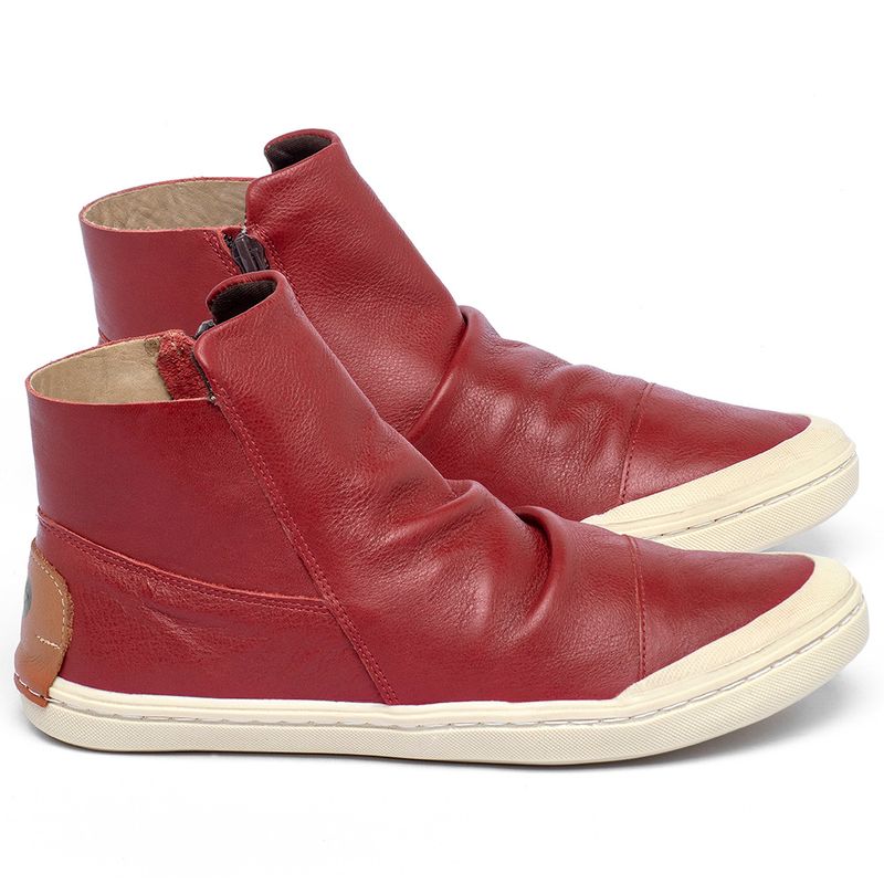 Laranja_Lima_Shoes_Sapatos_Femininos___Tenis___Cano_Alto_em_Couro_Vermelho_-_Codigo_-_141189_1