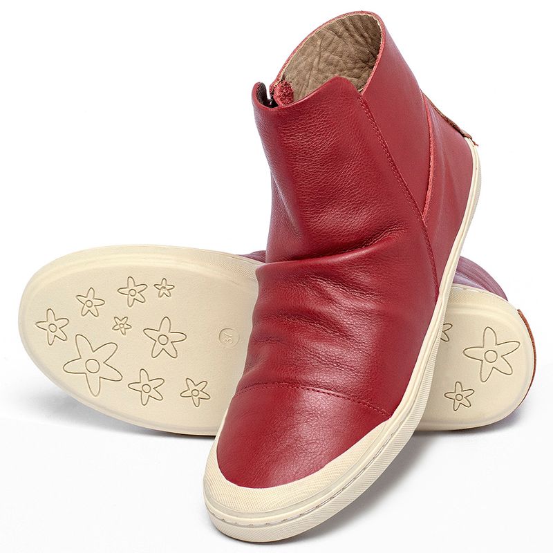 Laranja_Lima_Shoes_Sapatos_Femininos___Tenis___Cano_Alto_em_Couro_Vermelho_-_Codigo_-_141189_2