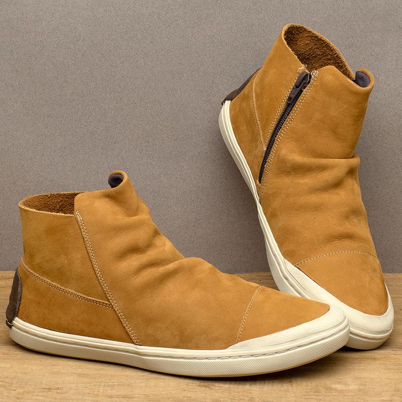 Laranja_Lima_Shoes_Sapatos_Femininos___Tenis___Cano_Alto_em_Couro_Amarelo_-_Codigo_-_141189_3