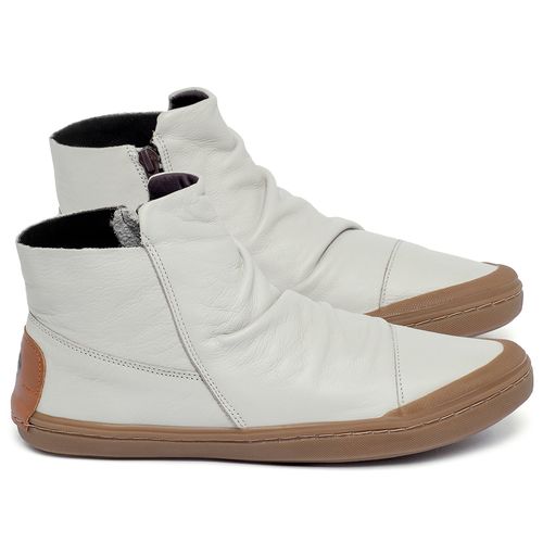 Tênis   Cano Alto em Couro Off-White - Codigo - 141189