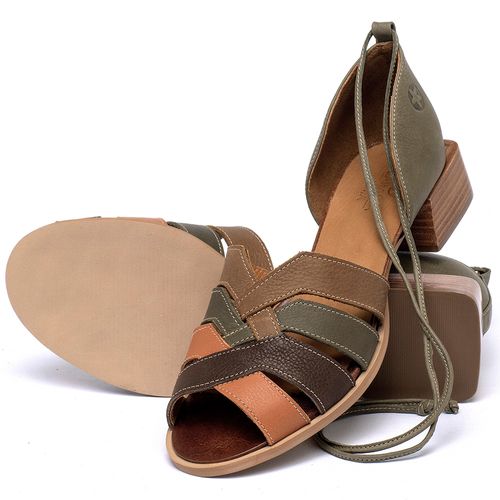 Sandália   Laranja Lima Shoes Classic Salto de 3 cm em Couro Colorido - Codigo - 3937
