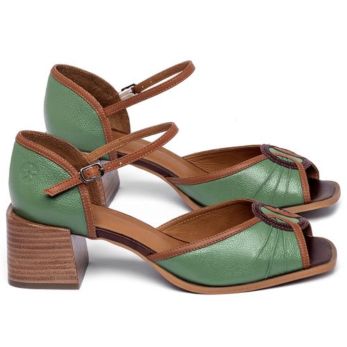Sandália   Laranja Lima Shoes Classic Salto de 5 cm em Couro Colorido - Codigo - 3948