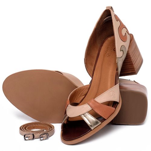 Sandália   Laranja Lima Shoes Classic Salto de 5 cm em Couro Colorido - Codigo - 3947