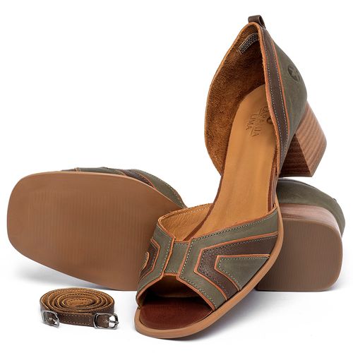 Sandália   Laranja Lima Shoes Classic Salto de 4 cm em Couro Colorido - Codigo - 3950