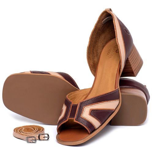 Sandália   Laranja Lima Shoes Classic Salto de 4 cm em Couro Colorido - Codigo - 3950