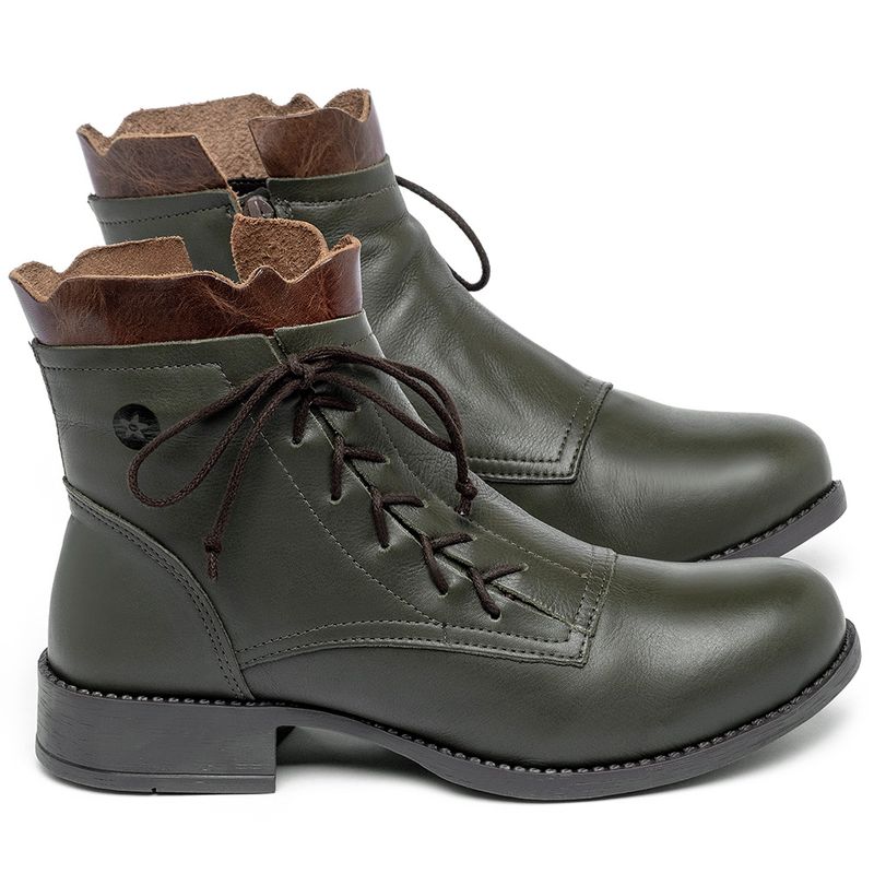 Laranja_Lima_Shoes_Sapatos_Femininos___Bota___Cano_Curto_Salto_de_3_cm_em_Couro_Musgo_-_Codigo_-_141129_1