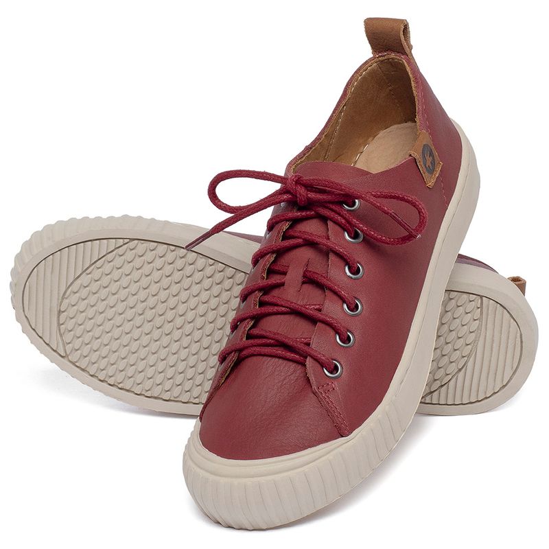 Laranja_Lima_Shoes_Sapatos_Femininos___Tenis___Cano_Baixo_em_Couro_Vermelho_-_Codigo_-_153021_2