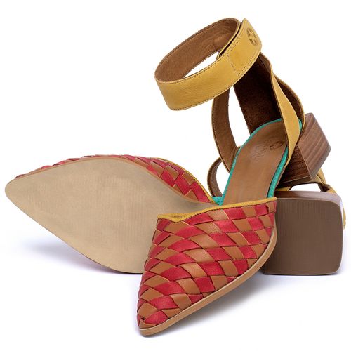 Scarpin   Bico Fino Salto de 3 cm em Couro Colorido - Codigo - 3927