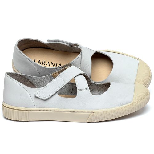 Tênis   Cano Baixo em Couro Off-White - Codigo - 148075
