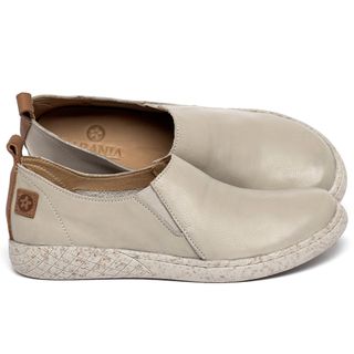 Tênis   Cano Baixo em Couro Off-White - Codigo - 156012