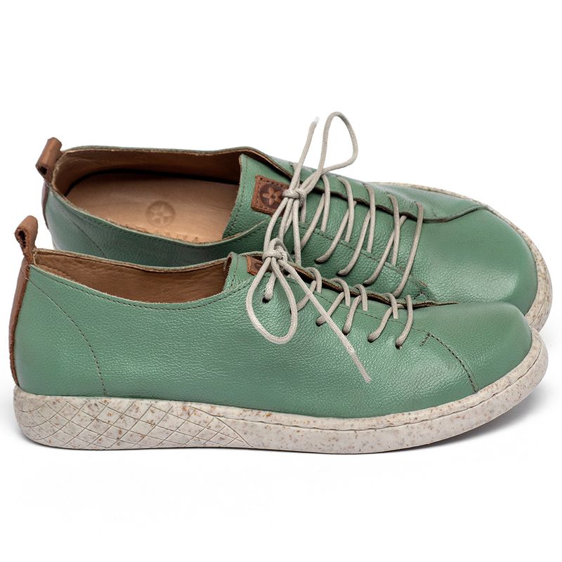 Laranja_Lima_Shoes_Sapatos_Femininos___Tenis___Cano_Baixo_em_Couro_Verde_-_Codigo_-_156018_1