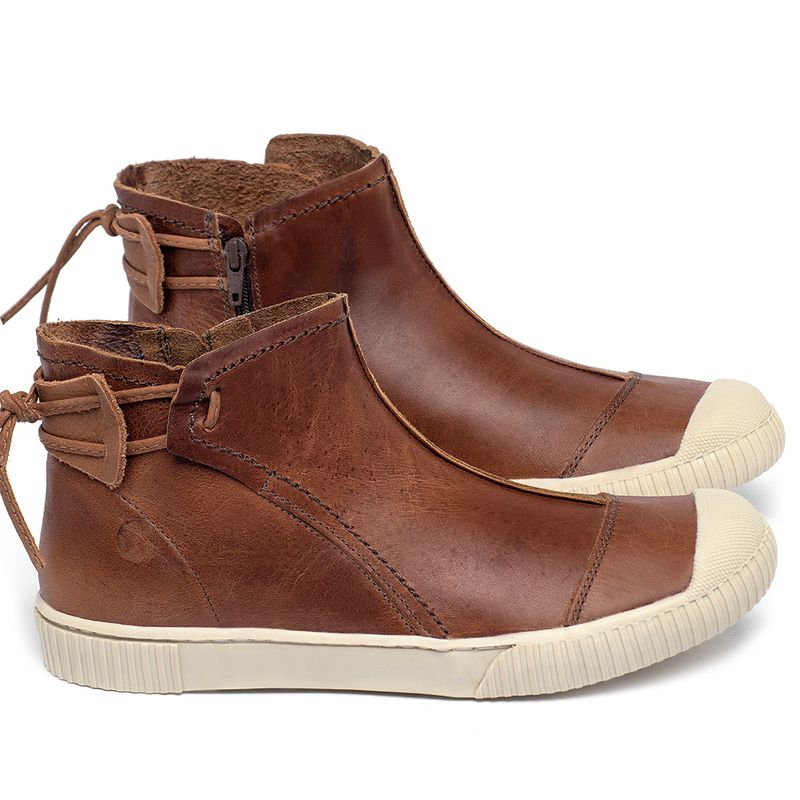 Laranja_Lima_Shoes_Sapatos_Femininos___Tenis___Cano_Alto_em_Couro_Marrom_-_Codigo_-_148079_1