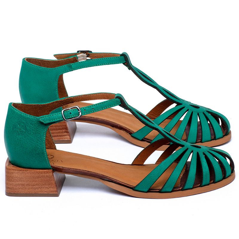 Laranja_Lima_Shoes_Sapatos_Femininos___Sandalia___Laranja_Lima_Shoes_Classic_Salto_de_3_cm_em_Couro_Verde_-_Codigo_-_3931_1
