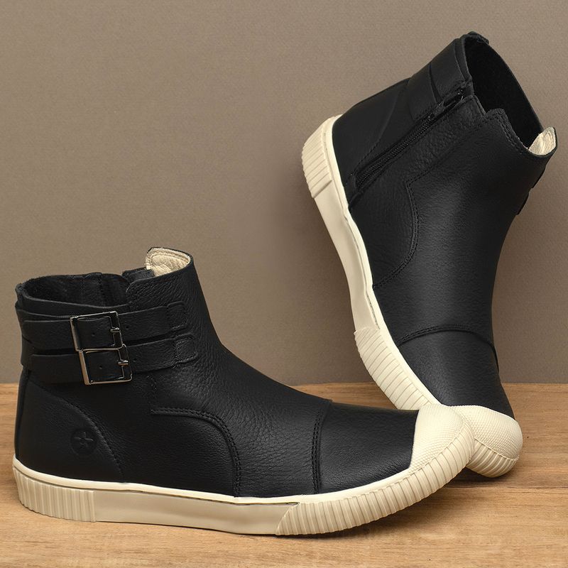 Laranja_Lima_Shoes_Sapatos_Femininos___Tenis___Cano_Alto_em_Couro_Preto_-_Codigo_-_148078_3