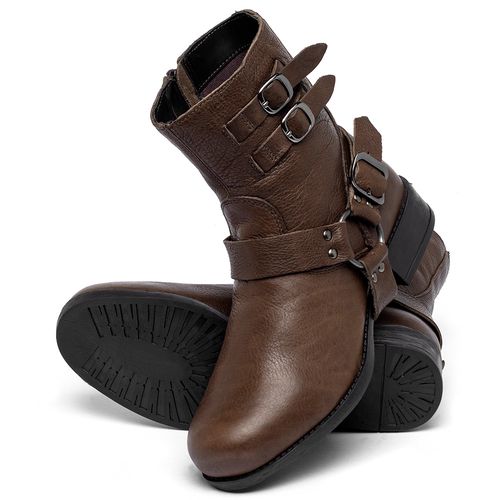 Bota   Cano Médio Salto de 2 cm Café - Codigo - 141384