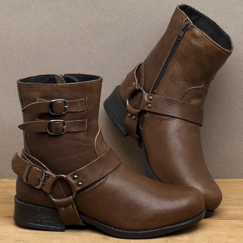 Laranja_Lima_Shoes_Sapatos_Femininos___Bota___Cano_Medio_Salto_de_2_cm_Cafe_-_Codigo_-_141384_3
