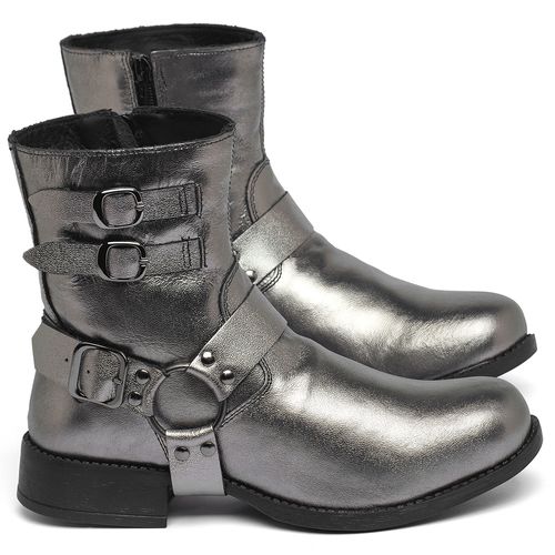 Bota   Cano Médio Salto de 2 cm Metalizado - Codigo - 141384