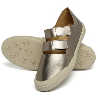 Tênis   Cano Baixo em Couro Metalizado - Codigo - 141390