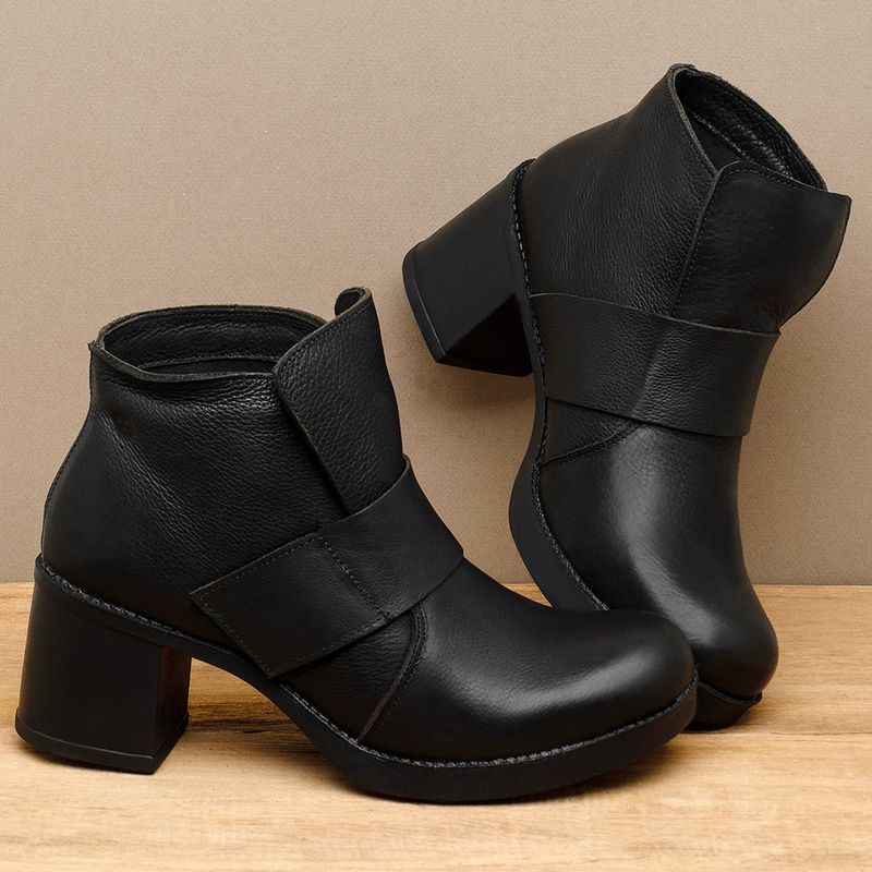 Laranja_Lima_Shoes_Sapatos_Femininos___Bota___Cano_Curto_Salto_de_5_cm_em_Couro_Preto_-_Codigo_-_141386_3
